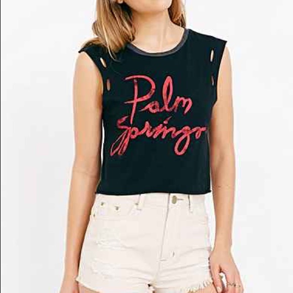 Urban Outfitters Tops - Distressed Palm Springs muscle tee Size Small